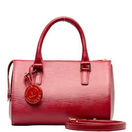 & Other Stories-Leather Boston Bag-Red