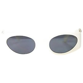 Moschino Elfenbeinfarbene Cat-Eye-Sonnenbrille Roh