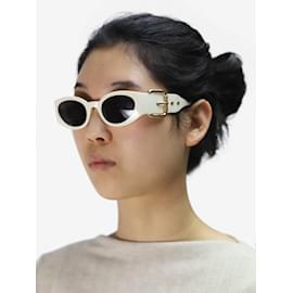 Moschino-Óculos de sol olho de gato marfim-Cru