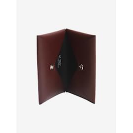 Hermès-Brown leather cardholder-Brown