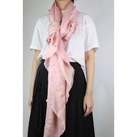 Louis Vuitton-Pink lurex monogram scarf - size-Pink