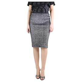 Jil Sander-Silver lurex skirt - size UK 8-Silvery