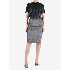 Jil Sander-Silver lurex skirt - size UK 8-Silvery