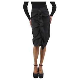 Maison Martin Margiela-Black ruffled skirt - size UK 10-Black