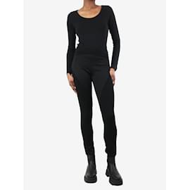 Givenchy-Calças stretch pretas - tamanho UK 8-Preto