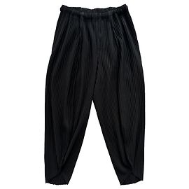 Issey Miyake Homme Plissé Black pleated trousers Black