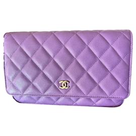 Chanel-Monedero en Cadena-Púrpura