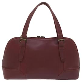 Burberry-BURBERRY Sac à Main Cuir Rouge Auth ti1480-Rouge