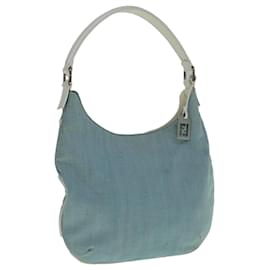 Fendi-FENDI Shoulder Bag Canvas Light Blue Auth yb467-Light blue