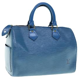 Louis Vuitton-Louis Vuitton Epi Speedy 25 Hand Bag Toledo Blue M43015 LV Auth 64466-Other