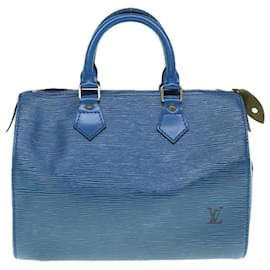 Louis Vuitton-Louis Vuitton Epi Speedy 25 Sac à main Toledo Bleu M43015 Auth LV 64466-Autre