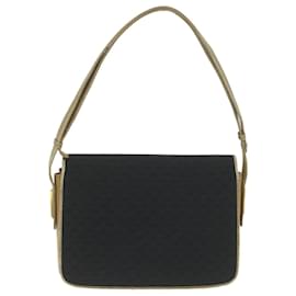 Gucci-GUCCI Micro GG Canvas Shoulder Bag Black Beige Auth ar11311-Black,Beige