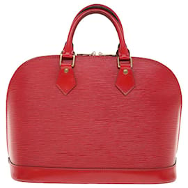 Louis Vuitton-LOUIS VUITTON Bolsa Epi Alma Vermelho Castelhano M52147 Autenticação de LV 64854-Outro