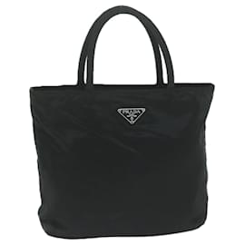 Prada-PRADA Hand Bag Nylon Black Auth bs11557-Black