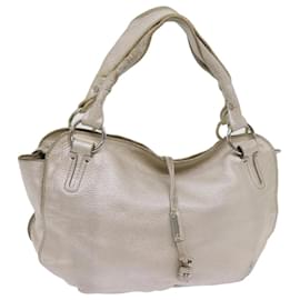 Céline-CELINE Bolso Tote Cuero Beige Auth 64278-Beige