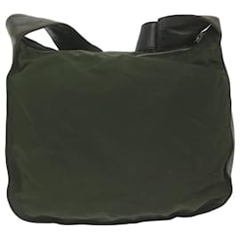 Prada-PRADA Shoulder Bag Nylon Khaki Auth 64273-Khaki