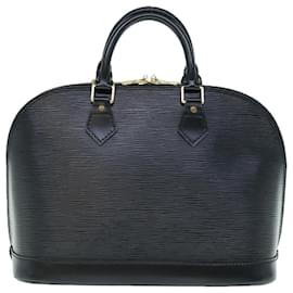Louis Vuitton-LOUIS VUITTON Epi Alma Hand Bag Black M52142 LV Auth 61221-Black