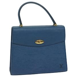 Louis Vuitton-Bolsa LOUIS VUITTON Epi Malesherbes Azul M52375 Autenticação de LV 64398-Azul