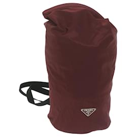 Prada-PRADA Shoulder Bag Nylon Bordeaux Auth 64455-Other