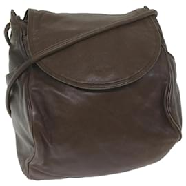 Loewe-LOEWE Anagram Shoulder Bag Leather Brown Auth ar11319-Brown