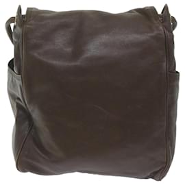 Loewe-LOEWE Anagram Shoulder Bag Leather Brown Auth ar11319-Brown