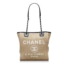 Chanel-CHANEL Handbags Deauville-Brown