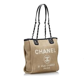 Chanel-CHANEL Handbags Deauville-Brown