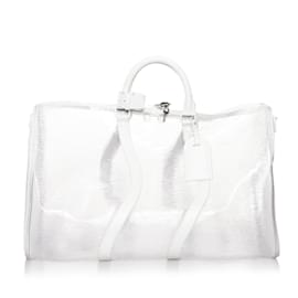 Louis Vuitton-LOUIS VUITTON Sacs de voyage Keepall-Blanc