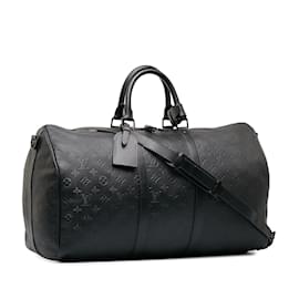 Louis Vuitton-LOUIS VUITTON Travel bags Keepall-Black