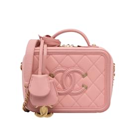 Chanel-CHANEL Handbags CC Filigree-Pink