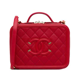 Chanel-CHANEL Handbags CC Filigree-Red