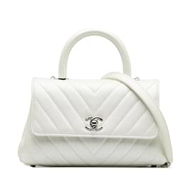 Chanel-CHANEL Handbags Coco Handle-White