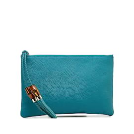 Gucci-GUCCI Pochettes Bambou-Bleu