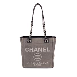 Chanel-CHANEL Sacs à main Deauville-Gris