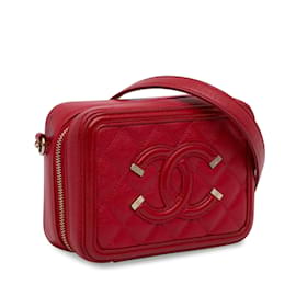 Chanel-CHANEL Sacs à main CC Filigrane-Rouge