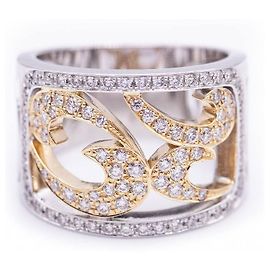Autre Marque Anello in Oro Bianco e Rosa con Diamanti. Argento D'oro