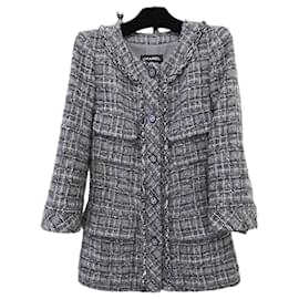Chanel-9K$ Tweed-Jacke mit metallischem Kettenbesatz-Mehrfarben