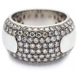 Autre Marque Anel em Ouro Branco e Rosa com Diamantes. Prata