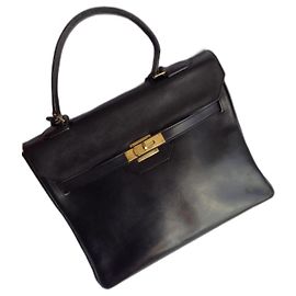 Bolsa Hermès Kelly Mônaco 29 em couro preto Preto