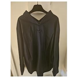 Balenciaga-Balenciaga swing collar shirt-Black