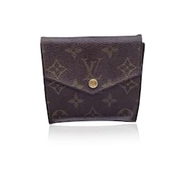 Louis Vuitton-Portefeuille à rabat doublé Monogram vintage Compact M61652-Marron