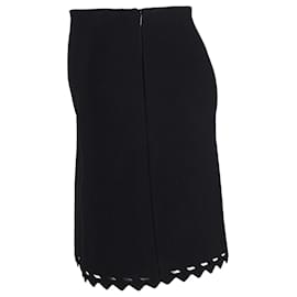 Alaïa-Alaia Pencil Mini Skirt in Black Viscose-Black