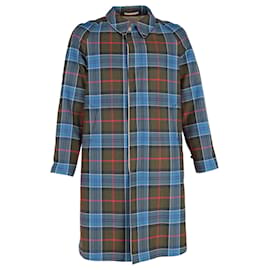 Gucci-Gucci Tartan Coat with upperr Graphic in Multicolor Wool-Multiple colors
