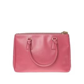 Prada-Saffiano Galleria Double Zip Handbag-Brown