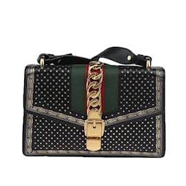 Gucci-Small Sylvie Shoulder Bag 421882-Black