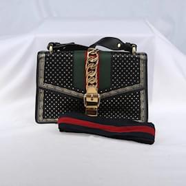 Gucci-Small Sylvie Shoulder Bag 421882-Black