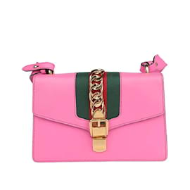 Gucci-Small Sylvie Shoulder Bag 421882-Pink