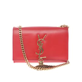 Yves Saint Laurent-Kate Tassel Leather Bag 326076-Red