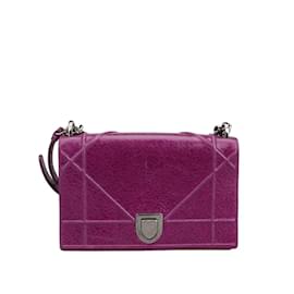 Dior-Diorama Leather Shoulder Bag-Purple