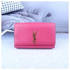 Yves Saint Laurent-Kate Umhängetasche aus Leder 364021-Pink